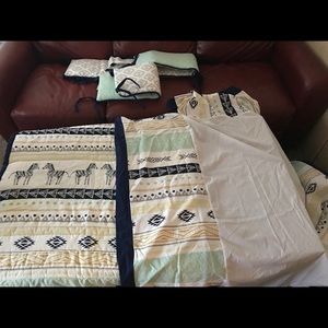 Tribal baby comforter, bumpers and sheets